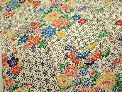 平和屋着物■上質な小紋　型染め　松竹梅冊子草花文　正絹　逸品　CABD9865ze