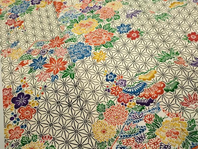 平和屋着物■上質な小紋　型染め　松竹梅冊子草花文　正絹　逸品　CABD9865ze