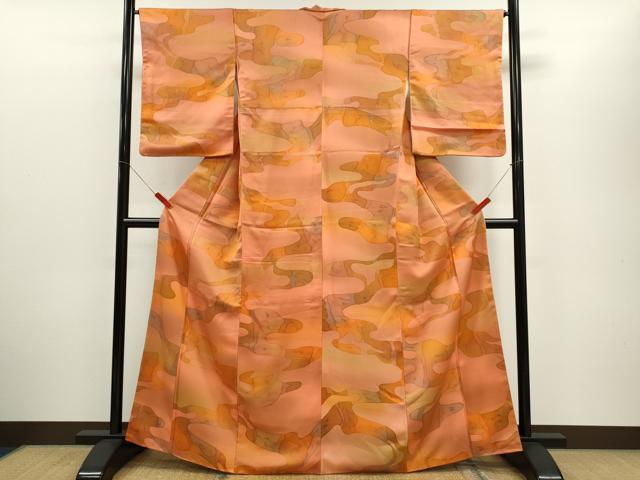 平和屋着物■上質な小紋 流水文 暈し染め 正絹 逸品 CABD9888ze