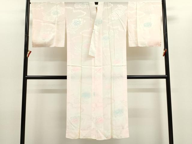 平和屋着物■長襦袢　無双仕立て　松皮菱花地紋　暈し染め　正絹　逸品　CABD9913ze