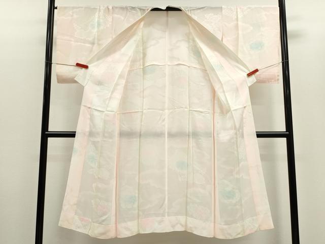 平和屋着物■長襦袢　無双仕立て　松皮菱花地紋　暈し染め　正絹　逸品　CABD9913ze