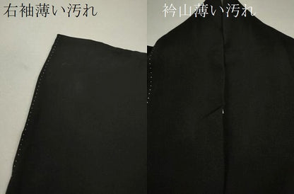 平和屋着物■豪華黒留袖　檜扇草花文　金銀彩　正絹　逸品　CABD9921ze