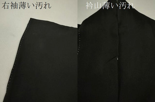 平和屋着物■豪華黒留袖　檜扇草花文　金銀彩　正絹　逸品　CABD9921ze