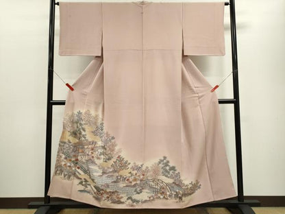 平和屋着物■豪華色留袖 風景草花文 暈し染め 金彩 正絹 逸品 CABD9954ze