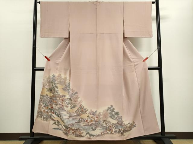 平和屋着物■豪華色留袖 風景草花文 暈し染め 金彩 正絹 逸品 CABD9954ze