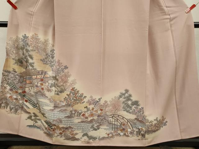 平和屋着物■豪華色留袖 風景草花文 暈し染め 金彩 正絹 逸品 CABD9954ze
