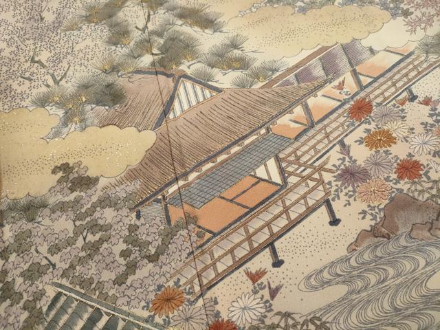 平和屋着物■豪華色留袖 風景草花文 暈し染め 金彩 正絹 逸品 CABD9954ze