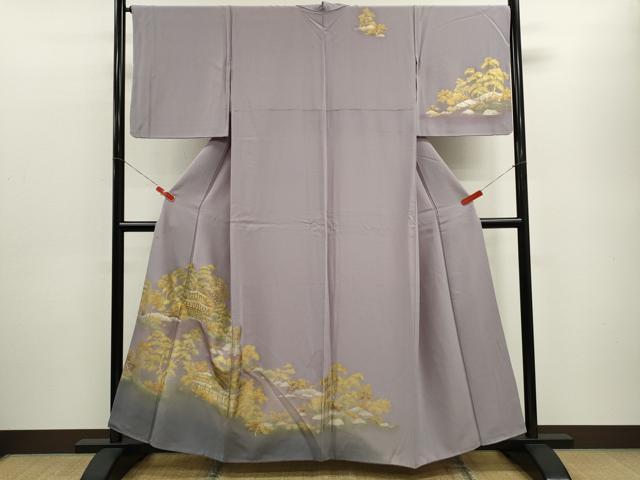 平和屋着物■訪問着 風景文 暈し染め 金銀彩 正絹 逸品  CABD9958ze