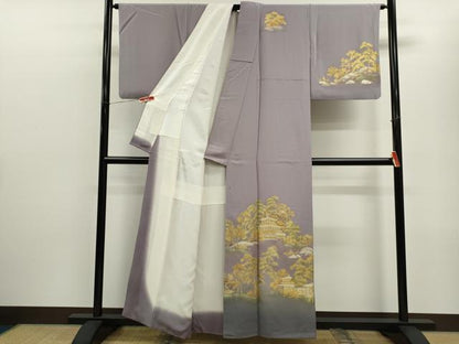 平和屋着物■訪問着 風景文 暈し染め 金銀彩 正絹 逸品  CABD9958ze