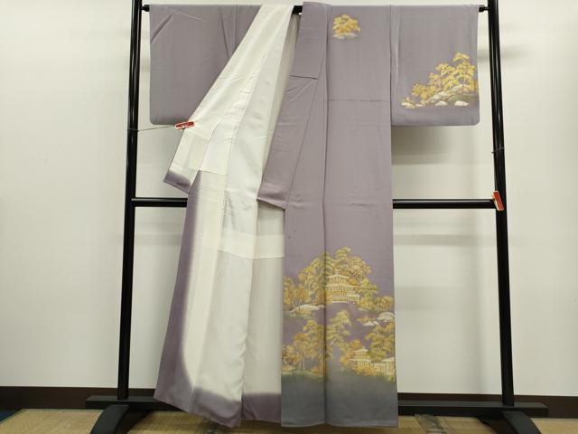 平和屋着物■訪問着 風景文 暈し染め 金銀彩 正絹 逸品  CABD9958ze
