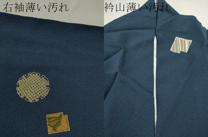平和屋着物■上質な小紋　雪輪破れ色紙文　金彩　正絹　逸品　CABD9965ze