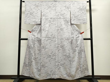 平和屋着物■上質な小紋 笹芝草文 正絹 逸品 CABD9967ze