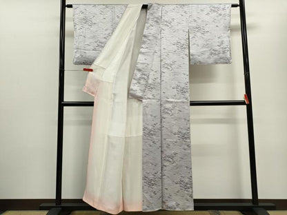 平和屋着物■上質な小紋 笹芝草文 正絹 逸品 CABD9967ze