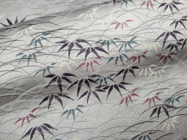 平和屋着物■上質な小紋 笹芝草文 正絹 逸品 CABD9967ze