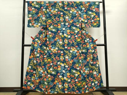 平和屋着物■訪問着 草花文 正絹 逸品 CABD9981ze