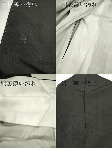 平和屋着物■豪華黒留袖　刺繍　尾長鳥草花紐文　暈し染め　金彩　正絹　逸品　CABD9984ze