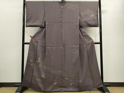 平和屋着物■訪問着　駒刺繍　立波萩文　正絹　逸品　CABD9992ze