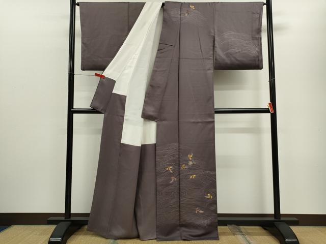 平和屋着物■訪問着　駒刺繍　立波萩文　正絹　逸品　CABD9992ze