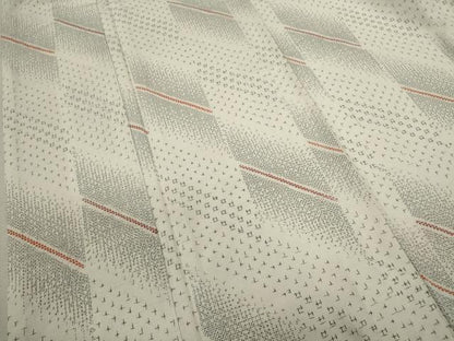 平和屋着物■上質な紬　斜線十字絣文様　正絹　逸品　CABD9994ze
