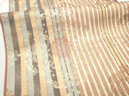 平和屋着物●両面　六通柄袋帯　瑞鳥　金糸　正絹　逸品　CABE0014hy