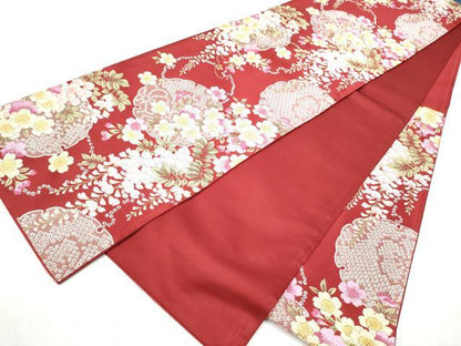平和屋着物●世界的ファッションデザイナー　山本寛斎　kansaiブランド　六通柄袋帯　唐織　雪輪花文　金糸　正絹　逸品　CABE0018hy
