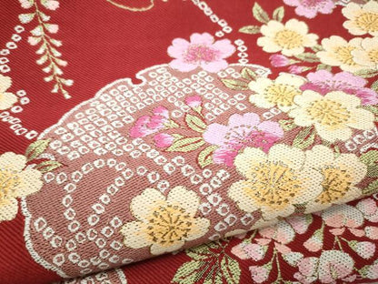 平和屋着物●世界的ファッションデザイナー　山本寛斎　kansaiブランド　六通柄袋帯　唐織　雪輪花文　金糸　正絹　逸品　CABE0018hy