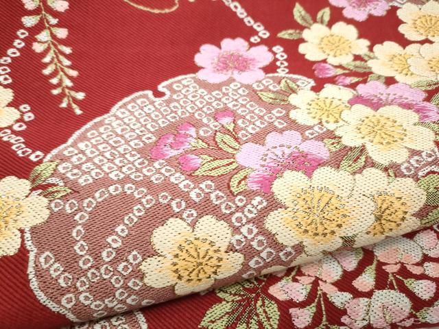 平和屋着物●世界的ファッションデザイナー　山本寛斎　kansaiブランド　六通柄袋帯　唐織　雪輪花文　金糸　正絹　逸品　CABE0018hy