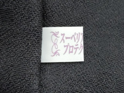 平和屋着物●九寸名古屋帯　更紗花文　黒地　金通し地　正絹　逸品　CABE0050hy