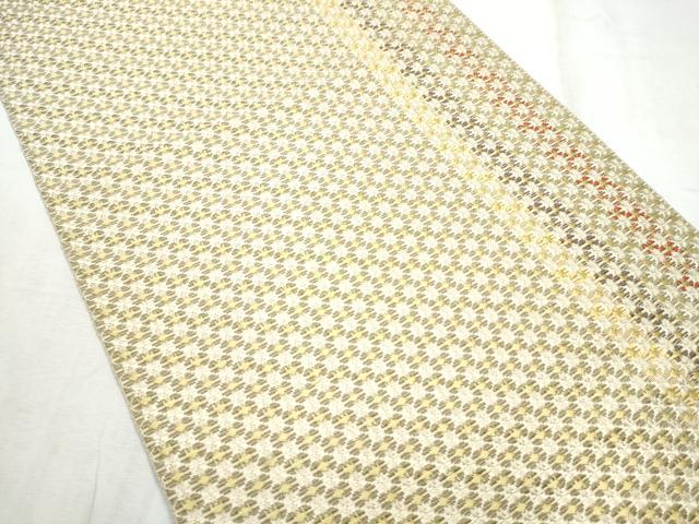 平和屋着物●本場筑前博多織 八寸名古屋帯 天井文 正絹 逸品 CABE0053hy