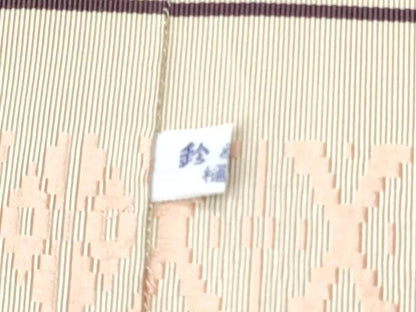 平和屋着物●本場筑前博多織 八寸名古屋帯 献上 鈴乃屋扱い 博多金ラベル 大倉織物謹製 証紙付き 正絹 逸品 CABE0056hy