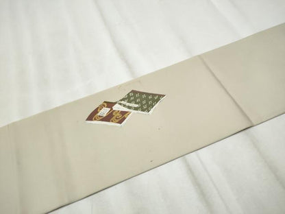 平和屋着物●加賀友禅の巨匠　初代　由水十久　塩瀬　九寸名古屋帯　人物文　正絹　逸品　CABE0059hy