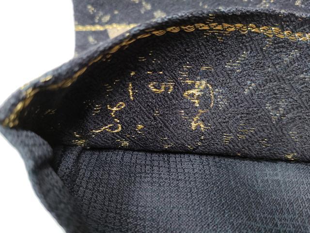 平和屋着物●森英恵・HANAE MORI　六通柄袋帯　唐織　笹梅花丸文　金糸　正絹　逸品　CABE0064hy