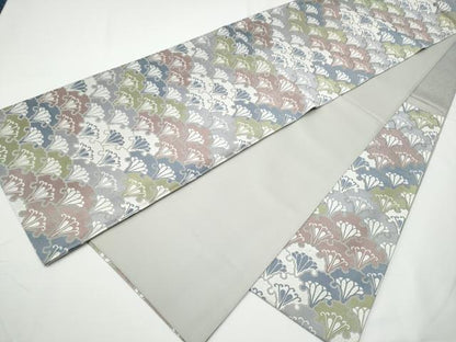 平和屋着物●六通柄袋帯　唐織　雪輪青海波文　正絹　逸品　CABE0065hy