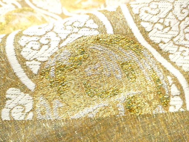 平和屋着物▽丸帯 スリーシーズン 春夏秋 立涌鳳凰文 金銀糸 正絹 逸品 CABE0069hy