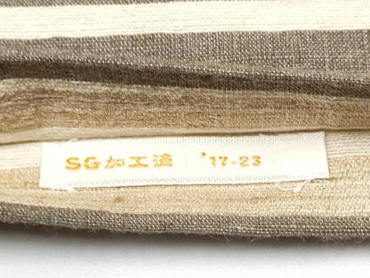 平和屋着物●インド・アッサム　野蚕糸　手織　ムガシルク　太鼓柄袋帯　総刺繍　刺し子　七宝文　正絹　逸品　CABE0072hy