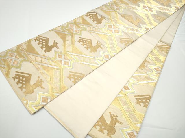 平和屋着物●西陣　川島織物　六通柄　本袋帯　有栖川錦　金銀糸　正絹　逸品　CABE0076hy