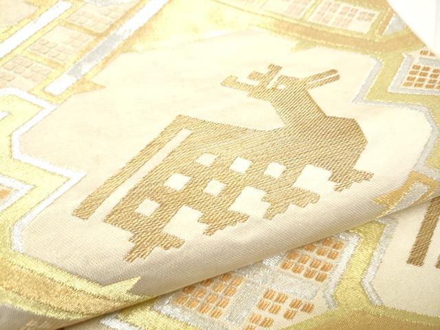 平和屋着物●西陣　川島織物　六通柄　本袋帯　有栖川錦　金銀糸　正絹　逸品　CABE0076hy