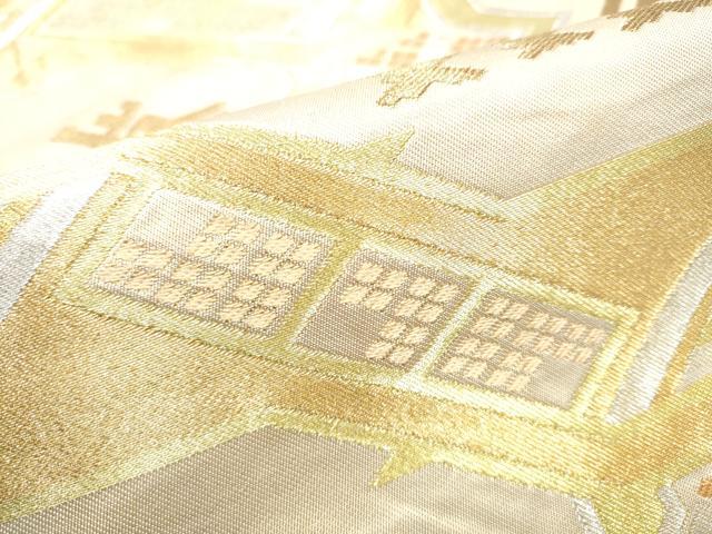 平和屋着物●西陣　川島織物　六通柄　本袋帯　有栖川錦　金銀糸　正絹　逸品　CABE0076hy