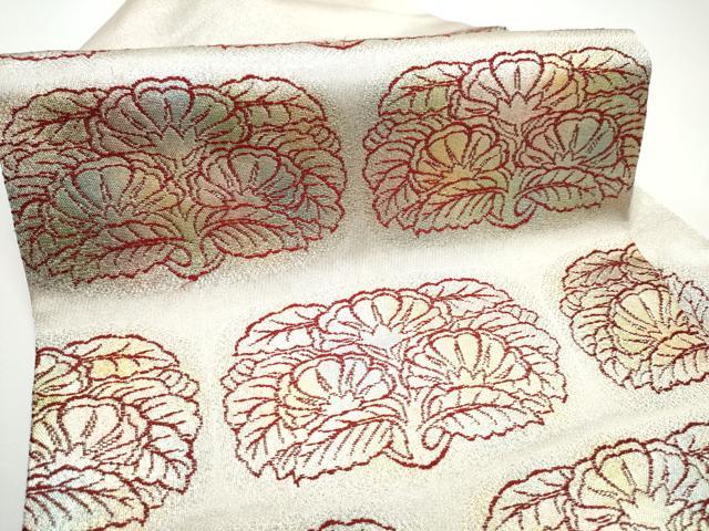 平和屋着物●龍村美術織物　たつむら　九寸名古屋帯　草花文　正絹　逸品　CABE0110hy
