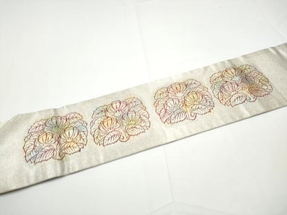 平和屋着物●龍村美術織物　たつむら　九寸名古屋帯　草花文　正絹　逸品　CABE0110hy
