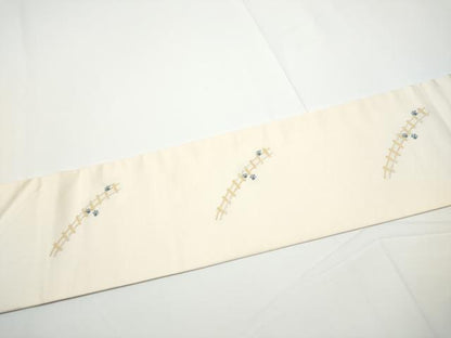 平和屋着物●九寸名古屋帯　唐織　猫　汽車　風船　金糸　正絹　逸品　CABE0127hy