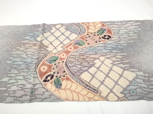 平和屋着物●伝統工芸士　水野保　保辻が花染　九寸名古屋帯　絞り　正絹　逸品　CABE0128hy