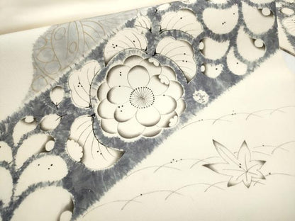 平和屋着物●日本工芸会正会員　絞りの小倉　辻が花の建亮　小倉建亮　塩瀬　九寸名古屋帯　金彩　正絹　逸品　CABE0144hy