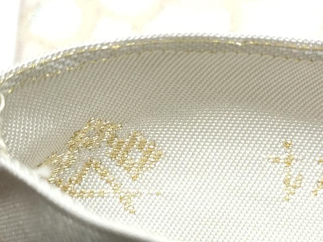平和屋着物●京都の和装業の老舗一門　千切屋　六通柄　本袋帯　切金錦　霞花鳥文　金糸　正絹　逸品　CABE0155hy