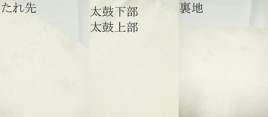 平和屋着物●太鼓柄袋帯　藍　幾何学文様　正絹　逸品　CABE0180hy