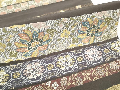 平和屋着物●西陣　とみや織物謹製　とみや帯　六通柄袋帯　鳳凰横段更紗花文　金銀糸　証紙付き　上代68万　正絹　逸品　CABE0193hy