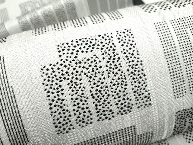 平和屋着物●六通柄袋帯　源氏香文　銀通し地　正絹　逸品　CABE0196hy