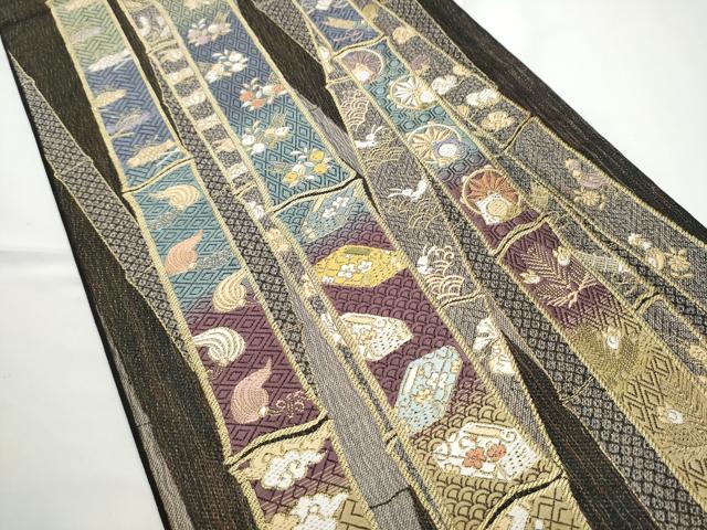 平和屋着物●全通全景柄袋帯　作家物　一図全通網羅錦　ますいわ屋扱い　正絹　逸品　CABE0210hy