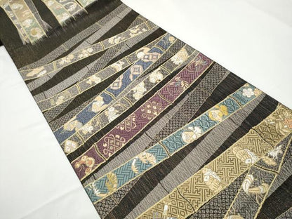 平和屋着物●全通全景柄袋帯　作家物　一図全通網羅錦　ますいわ屋扱い　正絹　逸品　CABE0210hy