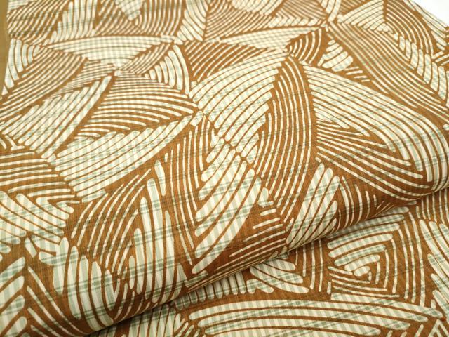 平和屋着物●全通柄袋帯　型染め　幾何学文様　正絹　逸品　未使用　CABE0223hy
